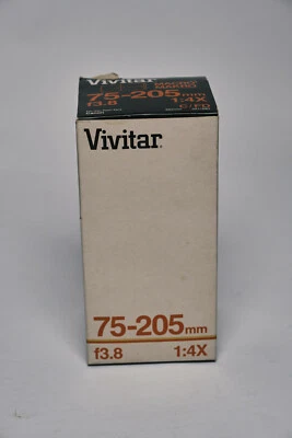 Canon C/FD Mount Vivitar 75-205mm f3.5 Lens Macro Focusing Zoom ~ BOX ONLY - Image 1 of 4