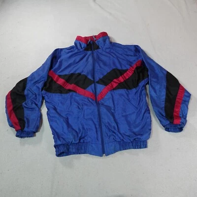 Jaqueta Santana Masculina Vintage Média Azul Esqui Color Block Casaco Leve Brilhante - Imagem 1 de 4