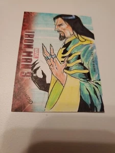 2013 Marvel Upper Deck Iron Man 3 sketch card 1/1 Rainer Lagunsad Mandarin - Picture 1 of 2