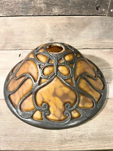Meyda Lighting 13' Classic Braintree Shade Amber Color SWAN & BUTTERFLIES - Picture 1 of 19