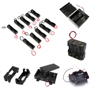 Battery Box Holder for AA D Cell CR123A Storage Case Connection with Wire DIY - Foto 1 di 21