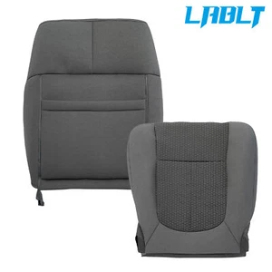 Gray 2Pcs Driver Cloth Seat Cover For Ford F250 F350 F450 F550 XL XLT 2011-2016 - Picture 1 of 15