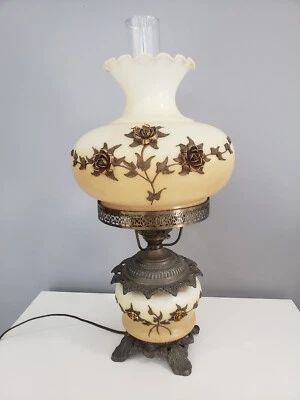 Vintage Hollywood Regency Falkenstein Victorian Gothic Gone Wind Hurricane Lamp - Image 1 of 4