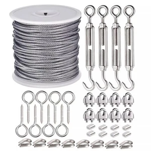 37Pcs PVC Coated Garden Wire Kit for Wisteria Support, Heavy Duty 304 Stainless - Picture 1 of 9