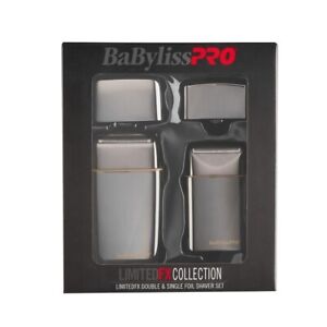 BaBylissPRO LimitedFX Gunmetal  Double & Single Foil Shaver Set | FXFSHOLPK2GMG