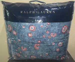 Ralph Lauren Indigo Traveler Voll/Königin Blumen Bettdecke brandneu/Laden Rückgabe - Bild 1 von 8