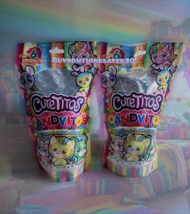 🍭 2 HTF! Yum Cutetitos Candyitos Rainbow Kawaii Scented Plush Mystery Packs 🍬 - Picture 1 of 2