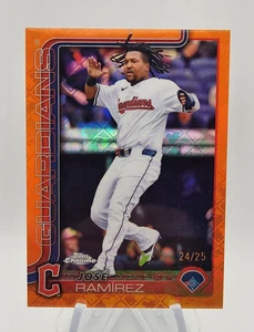Jose Ramirez 2025 Topps Chrome Logofractor Orange Refractor /25 #12 - Bild 1 von 2