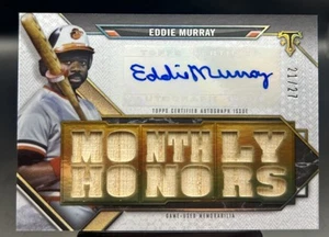 2021 Topps Triple Threads Eddie Murray Game Used Bat And Auto Serial 21/27 - Picture 1 of 2