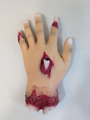 Halloween Haunted House Horror Prop Soft plastic severed mutilated Hand Gory - Image 1 of 4