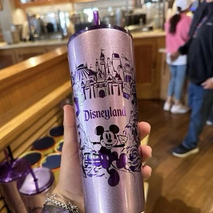 NEU Disney Parks 2025 Disneyland Starbucks Purple Castle Tumbler Mickey 💜 - Bild 1 von 4