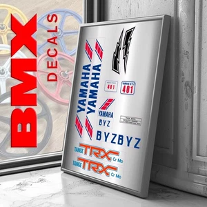 Kit Stickers BMX Yamaha BYZ 401 – pour Restauration BMX Old School - Picture 1 of 1