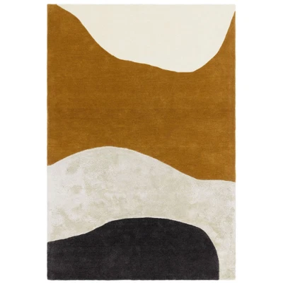 Modern Abstract Hand-Tufted Wool, Round Area Rugs for Living Room, Bedroom Rugs - Image 1 of 4