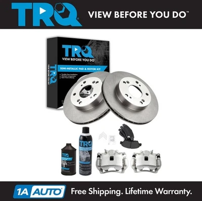 Kit de pastillas de freno delanteras y rotor TRQ para Acura RSX 2002-2006 Foto 1 de 4