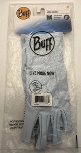 Buff Gloves Aqua Blue Glove Key West 3/4 Finger Fishing Gloves UPF 50 Size M - Picture 1 of 6