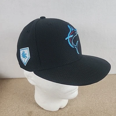 Бейсбольная кепка New Era 59FIF Florida Marlins для весенних тренировок размер 7 1/8 - Изображение 1 из 4