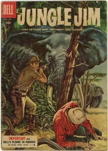 JUNGLE JIM # 6 (DELL) (1955) FRED KIDA Art - PAINTED COVER - 4.0 VG - Bild 1 von 6