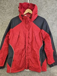 Columbia Core Interchange Jacket Women's L Full Zip Hooded Outdoor Hiking Red - Picture 1 of 16