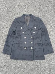 Hysteric Glamour "Bad Words" Black Blazer Sz 34S Made in Japan - Picture 1 of 13