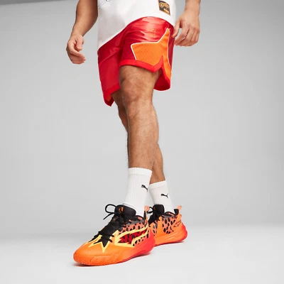 Мужские баскетбольные шорты PUMA Hoops x Cheetos Dazzle новые с ценниками Rickie оранжевые БОЛЬШОЙ РАЗМЕР - Изображение 1 из 4