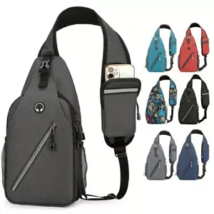 Men Chest Bag Pack Men Shoulder Crossbody Bag RFID Anti Theft Sling Chest Bag - Picture 1 of 29