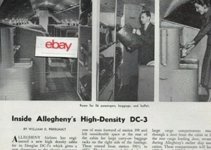 ALLEGHENY AIRLINES 1954 NEU HIGH DENSITY DOUGLAS DC-3'S MIT 26 PAX ARTIKEL - Bild 1 von 1
