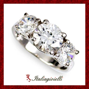 Possente Anello Trilogy Donna in Argento 925 rodiato Oro Bianco - Foto 1 di 7