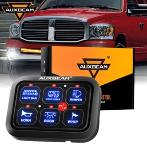 AUXBEAM 6 Gang LED Light Bar Switch Panel Automatic Dimmable Blue For Dodge Ram - Bild 1 von 12