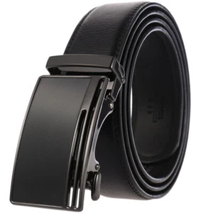 HJones Fashion Men's Cowskin Leather Belt Automatic Buckle Belt Ratchet Strap - Bild 1 von 4