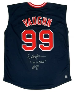 Charlie Sheen Autographed "Wild Thing #99" Vaughn Indians Jersey ASI Proof - Picture 1 of 3
