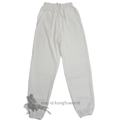 Mezclas de Algodón Suave Tai Chi Kung Fu Pantalones Wushu Artes Marciales Pantalones Dos Bolsillos Foto 1 de 4