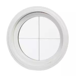 TAFCO WINDOWS Shaped Windows 24.5 in. x 24.5 in.Vinyl Clear Glass Round White - Picture 1 of 1