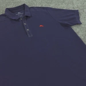 Tommy Bahama Hemd Herren Large Tall Polo Kurzarm Supima Navy Blau - Bild 1 von 13