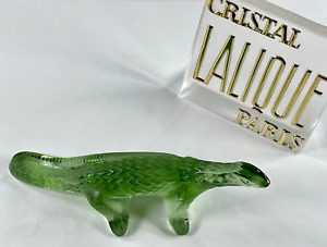 STUNNING Vintage Lalique Green Crystal Salamander - MINT CONDITION!