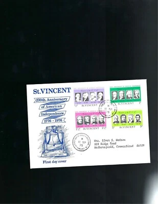 1975 St Vincent FDC USA Bicentennial Cover - Image 1 of 2