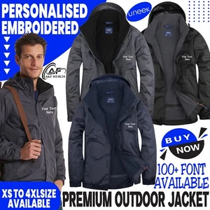 Personalised Custom Embroidered Premium Outdoor Jacket Zip-Up Windproof Outdoor - Picture 1 of 10