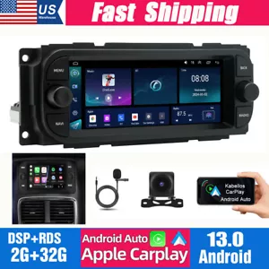 Android 13 Carplay Car Radio GPS For Dodge Jeep Grand Cherokee Wrangler Chrysler - Picture 1 of 16