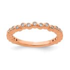 2.5mm 14k Rose Gold 1/10 Ctw Diamond Stackable Band