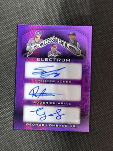 SPENCER JONES GEORGE LOMBARD RODERICK ARIAS 2024 Leaf Electrum AUTO 6/25 Card - Picture 1 of 2
