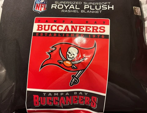 NFL Tampa Bay Buccaneers Supersized Supersoft Royal Plush Blanket 60" x 80" Cover