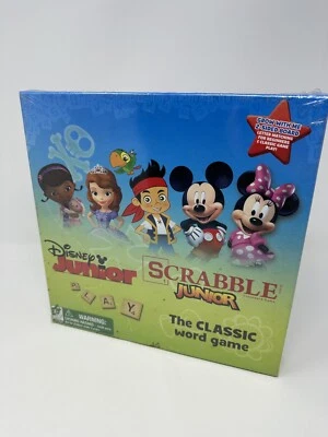 Scrabble Junior Disney Junior Crossword Game Wooden Tiles New See Pics - Image 1 of 4