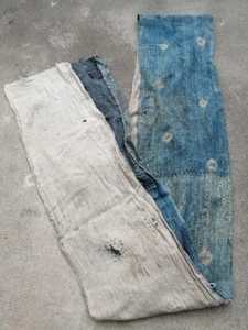 Antique Japanese Indigo Boro Textile - Handwoven Patchwork, Shibori For Craft - Picture 1 of 7