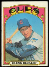 1972 TOPPS GLENN BECKERT CHICAGO CUBS #45A VG/EX-EX