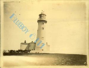 Foto eduardiana original de Flamborough Head Lighthouse Yorkshire  - Imagen 1 de 3