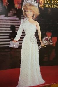 Princess Diana 1985 Beaded Gala Gown Paradise P-065 Crochet PATTERN NEW - Picture 1 of 2