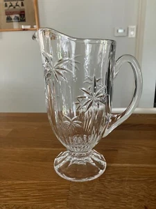 Godinger Shannon crystal Palm Trees South Beach pitcher - Picture 1 of 7