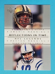 2000 Upper Deck Legends Reflections In Time Peyton & Archie Manning #R4 - Picture 1 of 2