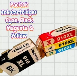 Pacitek 910XL, Ink Cartridges Combo Pack, Black, Cyan, Magenta & Yellow - Picture 1 of 7