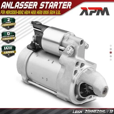 Anlasser Starter 1.7 KW 12 Zähnez. für Mercedes-Benz W204 W212 W639 B906 S204 - Bild 1 von 4