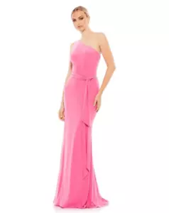 NWT Ieena for Mac Duggal A26581 Tie Waist One Shoulder Dress Size 10 - Picture 1 of 9